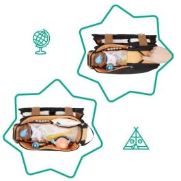 Badabulle Easy Travel: Organizador de Cochecito 2 en 1 y Bolsa Compacta con Cambiador Extraíble y Múltiples Bolsillos Badabulle Easy Travel: Organizador de Cochecito 2 en 1 y Bolsa Compacta con Cambiador Extraíble y Múltiples Bolsillos
