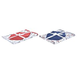 Mantel Mediterraneo DKD Home Decor Azul Rojo 250 x 0.5 x 150 cm Set de 9 (2 Unidades)