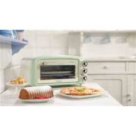 Ariete 979/04 Mini Horno Eléctrico Vintage 18 Litros, Verde, Función Estática, Temporizador, 230°C Ariete 979/04 Mini Horno Eléctrico Vintage 18 Litros, Verde, Función Estática, Temporizador, 230°C