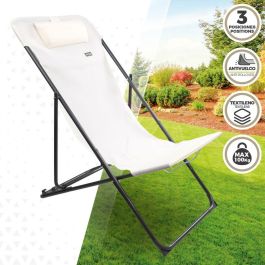 Tumbona reclinable Aktive Blanco 53 x 87 x 78 cm (4 Unidades) Tumbona reclinable Aktive Blanco 53 x 87 x 78 cm (4 Unidades)