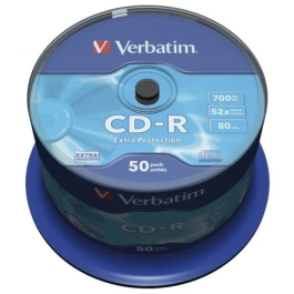 Verbatim CD-R Capacidad 700MB Velocidad 52x 80 min Tarrina de 50 unidades Precio: 14.7899994. SKU: B1KDA9V6GE