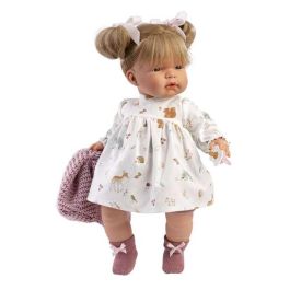 Llorens Muñeca Llorona Joelle Chaleco Lana Rosa 38cm