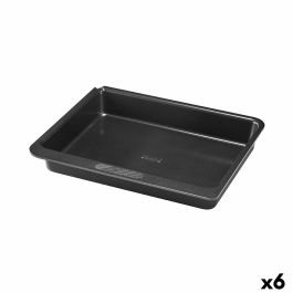 Molde para Horno Pyrex Magic Cuadrado Rectangular Negro Metal 24 x 24 cm (6 Unidades)