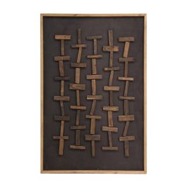 DKD Home Decor Cuadro Moderno de Madera Reciclada Pino Negro Natural 122 x 82 x 4 cm para Decoración del Hogar Precio: 148.50000033. SKU: B18R7WKMZM