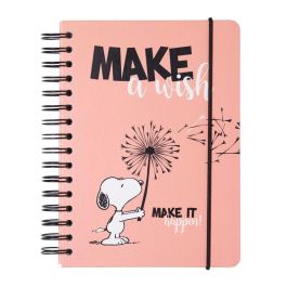 ERIK Cuaderno Snoopy A5, 90 Hojas Rayadas, Tapa Dura, Encuadernación Wire-o, Cierre Elástico, Bolsillo Interior Precio: 8.49999953. SKU: B17AMKRCNC