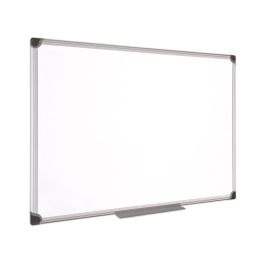 Pizarra Blanca Bi-Office Magnetica Maya W Ceramica Vitrificada Marco De Aluminio 120 X 90 cm Con Bandeja Para