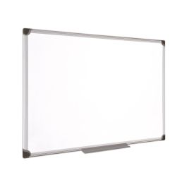 Pizarra Blanca Bi-Office Magnetica Maya W Ceramica Vitrificada Marco De Aluminio 240 X 120 cm Con Bandeja Para