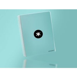 Cuaderno Espiral Liderpapel A4 Micro Antartik Tapa Dura 80H 100 gr Cuadro 5 mm Sin Bandas 4 Taladros Color Menta