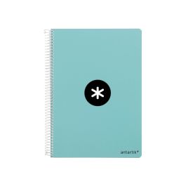 Cuaderno Espiral Liderpapel A4 Micro Antartik Tapa Dura 80H 100 gr Cuadro 5 mm Sin Bandas 4 Taladros Color Menta