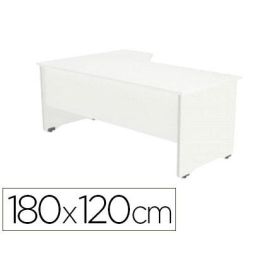 Mesa Rocada Serie Work 180x120 cm Derecha Acabado An04 gris-Blanco