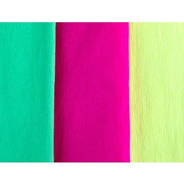 Papel Crespon Liderpapel 50 cm X 2,5 M 34 gr-M2 Amarillo Fluorescente