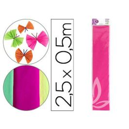 Papel Crespon Liderpapel 50 cm X 2,5 M 34 gr-M2 Rosa Fluorescente