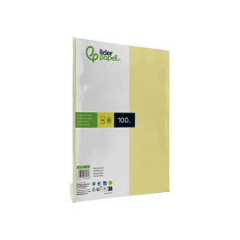 Liderpapel Papel Color A4 80gr Amarillo Paquete de 100 Hojas