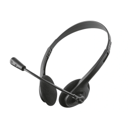 Trust Auriculares Primo Estéreo Jack 3.5 mm Con Micrófono y Control de Volumen Ajustable Negro