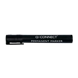 Rotulador Q-Connect Marcador Permanente Negro Punta Redonda 3 mm 10 unidades