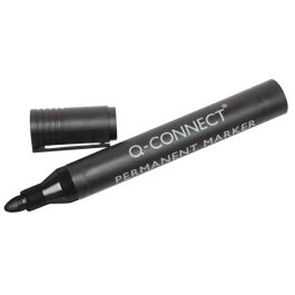 Rotulador Q-Connect Marcador Permanente Negro Punta Redonda 3 mm 10 unidades