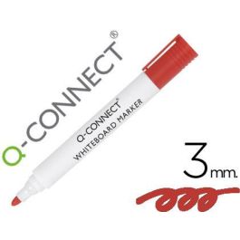 Rotulador Q-Connect Pizarra Blanca Color Rojo Punta Redonda 3 mm 10 unidades