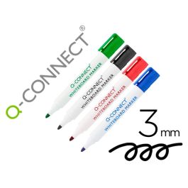 Rotulador Q-Connect Pizarra Blanca Colores Surtidos Punta Redonda 3 mm 10 unidades