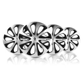 Tapacubos Sicilia Bicolor 16" Plata-Negro Spc 4 Unidades Cs5 SPC1673SVBK Tapacubos Sicilia Bicolor 16" Plata-Negro Spc 4 Unidades Cs5 SPC1673SVBK