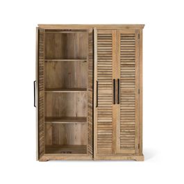 GINER Y COLOMER Armario de Madera de Mango Natural 190x150x50 cm