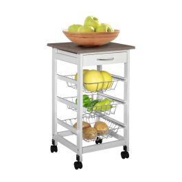 Inde Carrito Verdulero 3 Niveles con Cajón 38 cm ancho x 15 cm alto x 72 cm largo (2 Unidades)