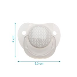 KioKids Set 2 Chupetes Ortodónticos Elefante Gris + 6 Meses Silicona Alta Calidad