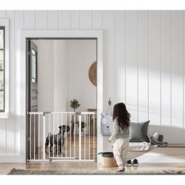 Dreambaby AAAAL83438 Barrera de Seguridad Liberty, 1 Barrera y 2 Extensiones, para Huecos de 126-132,5 cm, Blanco