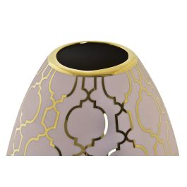 DKD Home Decor Jarrón decorativo de Porcelana estilo Oriental Rosa y Dorado, Colección Zeman, Acabado Cromado, dimensiones 16x16x18 cm DKD Home Decor Jarrón decorativo de Porcelana estilo Oriental Rosa y Dorado, Colección Zeman, Acabado Cromado, dimensiones 16x16x18 cm
