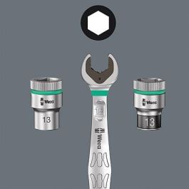 Wera 05020230001 Joker 6003 Set 1 de 5 Llaves de Anillo y Boca, Tamaños 8, 10, 13, 17, 19 mm con Funda de Transporte