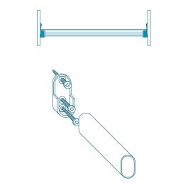 Cintacor - Stor Planet Soporte Armario Entre Paredes Ovalado Cromado 2 Unidades Acabado Brillo