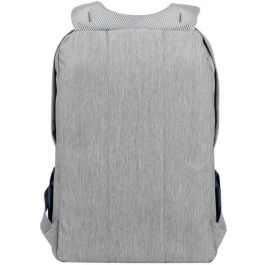 Rivacase 7567 Prater - Mochila para Portátil de hasta 17.3" Gris/Azul Marino, Resistente al Agua con Puerto USB