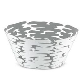 Barket Cesto Redondo Acero Y Resina Blanco 21Cm ALESSI BM10/21 W