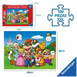 Ravensburger Puzzle 100 Piezas XXL Super Mario, Juego Educativo y Entretenido para Niños Mayores de 6 Años