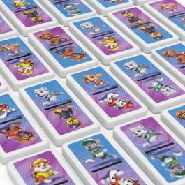 Spin Master 6067468 Dominó Patrulla Canina 28 Fichas Plástico en Caja Metal para Niños +4 Años