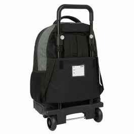 Mochila Escolar con Ruedas BlackFit8 Old school Negro Gris 33 x 45 x 22 cm