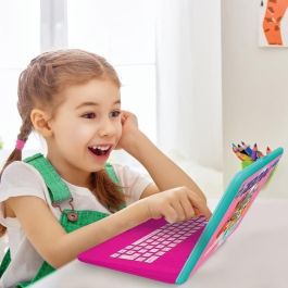Lexibook LEX1695205333209 Ordenador Educativo Parlante Patrulla Canina Rosa 124 Actividades Francés Inglés