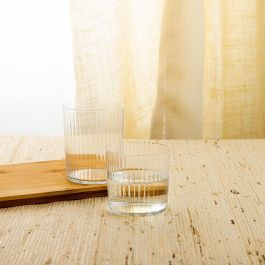 Cristalin Vaso Alto Optic, Vidrio Transparente con Relieve, 50 cL, Ecológico, Apto para Lavavajillas, Ideal para Agua, Zumo, Refrescos