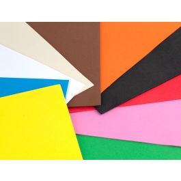 Goma Eva Liderpapel 50x70 cm 60 gr-M2 Espesor 1,5 mm Colores Surtidos 10 unidades