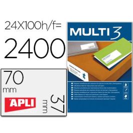 Multi-3 Etiquetas Adhesivas 70x37 mm Inkjet-Láser C-Rectos 24 X 100H Blanco Precio: 8.336900181499999. SKU: S8413432