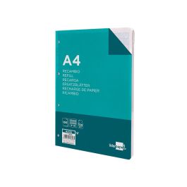 Recambio Liderpapel A4 100 Hojas 100 gr-M2 Rayado Nº 46 4 Taladros 24 unidades