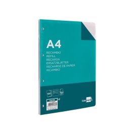 Recambio Liderpapel A4 100 Hojas 100 gr-M2 Rayado Horizontal Con Margen 4 Taladros 24 unidades