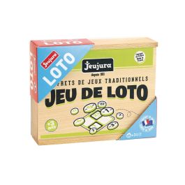 JEUJURA Loto Game Juego de Mesa de Azar Caja de Madera con Cartas y Peones