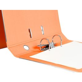 Archivador De Palanca Liderpapel Folio Documenta Forrado Pvc Con Rado Lomo 52 mm Naranja Compresor Metalico 6 unidades