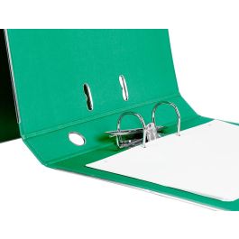 Archivador De Palanca Liderpapel Folio Documenta Forrado Pvc Con Rado Lomo 52 mm Verde Compresor Metalico