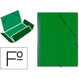 Carpeta Gomas Solapas Carton Saro Tamaño Folio Verde 10 unidades