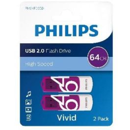 Philips FM64FD05D Memoria USB 2.0 de 64GB, Pack de 2, Edición Magic Purple Precio: 21.5985. SKU: B13XB5NDD8