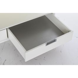 DKD Home Decor Mesa Centro Urban Blanco Metal y MDF 110 x 55 x 46 cm con 2 Cajones