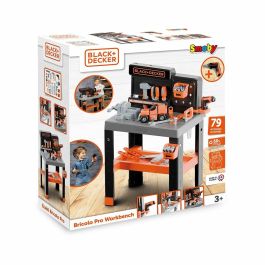 Smoby SMO3032163607403 - Banco de trabajo Bricolo Pro Black and Decker para niños, a partir de 3 años
