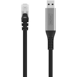 DIGITUS Cable Ethernet USB 3.2 Gen1 RJ45 Cat6a S/FTP Negro 1 Gbit/s 15m Plug & Play Libre de Halógenos