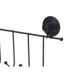 Percha Metal Negro Mate 6 Ganchos Ventosa Berilo 39X16CM (12 Unidades) Percha Metal Negro Mate 6 Ganchos Ventosa Berilo 39X16CM (12 Unidades)